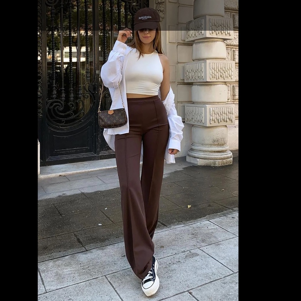 Stretchy High-waisted brown pant Size S